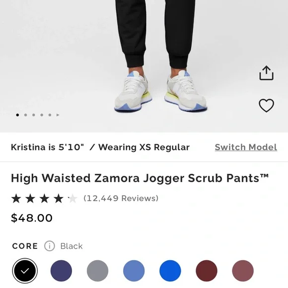 Women’s Figs High Waisted Zamora Jogger Scrubs - Picture 2 of 2